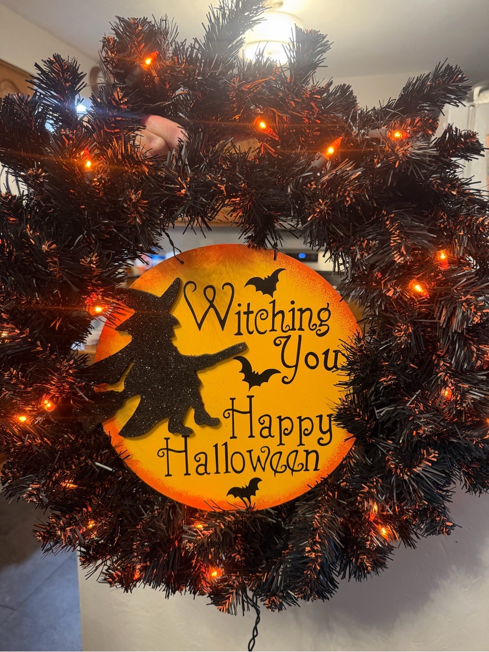 🎃Halloween Witch Wreath - Black and Orange Holiday Décor🎃